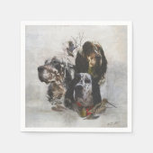 Serviette En Papier Anglais Setter, chasse à la bécasse (Devant)