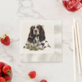 Serviette En Papier Anglais Springer Spaniel (En situation)