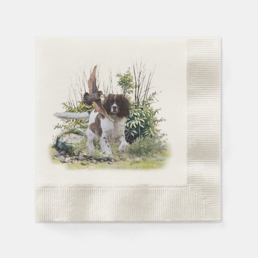 Serviette En Papier Anglais Springer Spaniel (Devant)