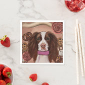 Serviette En Papier Anglais Springer Spaniel (En situation)