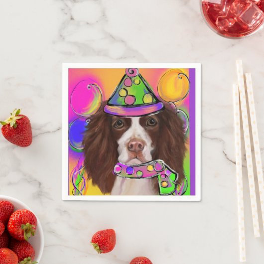 Serviette En Papier Anglais Springer Spaniel (En situation)