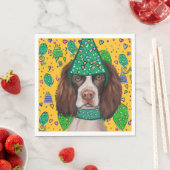 Serviette En Papier Anglais Springer Spaniel (En situation)