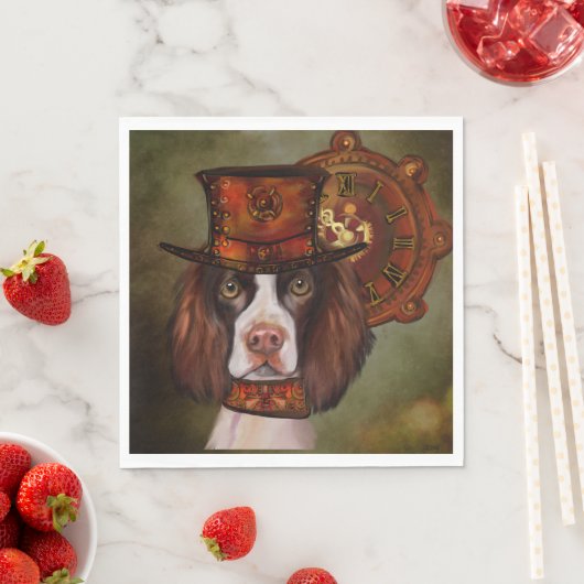 Serviette En Papier Anglais Springer Spaniel (En situation)