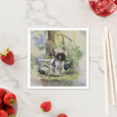 Serviette En Papier Anglais Springer Spaniel (En situation)