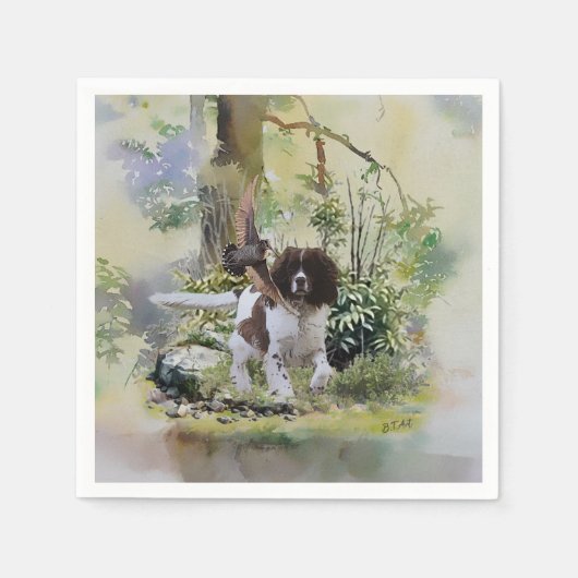 Serviette En Papier Anglais Springer Spaniel (Devant)
