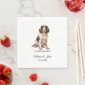 Serviette En Papier Anglais Springer Spaniel Chien Je L'Aimais Premier (En situation)
