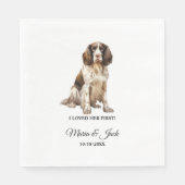 Serviette En Papier Anglais Springer Spaniel Chien Je L'Aimais Premier (Devant)