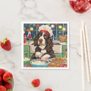Serviette En Papier Anglais Springer Spaniel Gastronomie : Festif