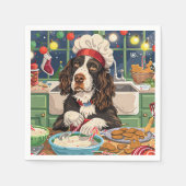 Serviette En Papier Anglais Springer Spaniel Gastronomie : Festif (Devant)