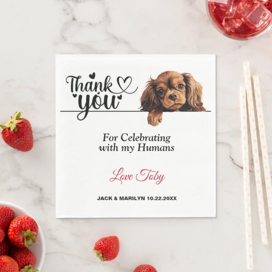 Serviette En Papier Anglais Toy Spaniel Papier Napkins (En situation)