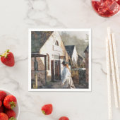 SERVIETTE EN PAPIER ANGLETERRE VICTORIENNE (En situation)