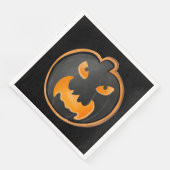 SERVIETTE EN PAPIER ANGRY BLACK ORANGE HALLOWEEN PUMPKIN (Coin)