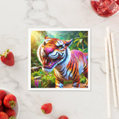 Serviette En Papier Angry Tiger (En situation)