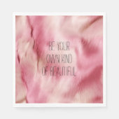 Serviette En Papier Animal blanc rose (Devant)