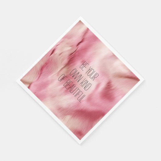 Serviette En Papier Animal blanc rose (Coin)