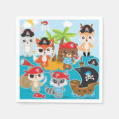 Serviette En Papier Animal Crew Party Pirate Napkins (Devant)