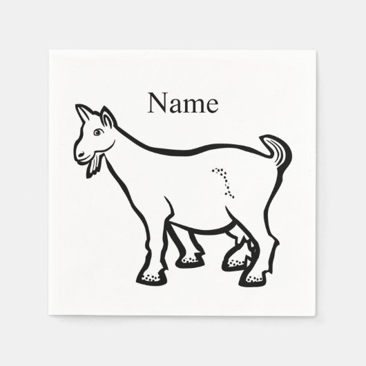 Serviette En Papier Animal de chèvre Thunder_Cove (Devant)