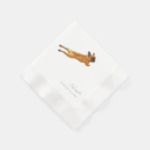 Serviette En Papier Animal de compagnie français Buldog Mariage couché (Coin)