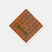 Serviette En Papier Animal Paw Silhouette Thanksgiving Pawty Dk orange (Coin)