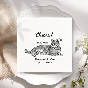 Serviette En Papier Animal personnalisé Mariage simple personnalisé