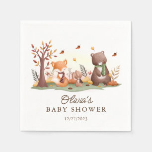 Serviette En Papier Animaux adorables des bois
