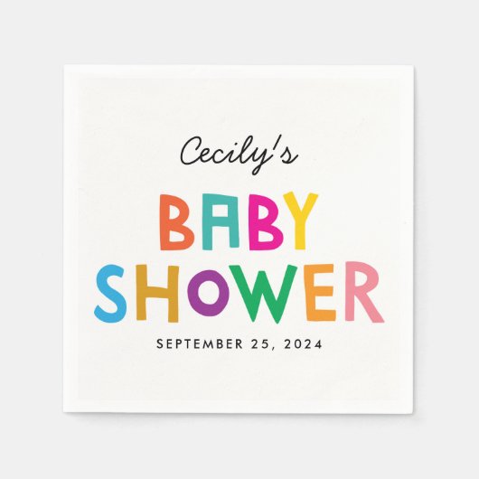 Serviette En Papier Animaux africains Customisés Baby shower Napkin (Devant)