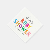 Serviette En Papier Animaux africains Customisés Baby shower Napkin (Coin)