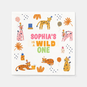 Serviette En Papier Animaux aquarelle mignons Nappe en papier sauvage