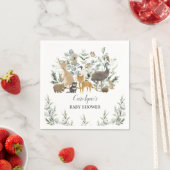 Serviette En Papier Animaux australiens Baby shower d'Eucalyptus feuil (En situation)