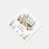 Serviette En Papier Animaux australiens Baby shower d'Eucalyptus feuil (Coin)