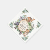 Serviette En Papier Animaux australiens sauvages gomme rustique Feuill (Coin)