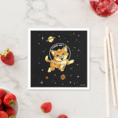 Serviette En Papier Animaux De Chat Dans L'Espace (En situation)