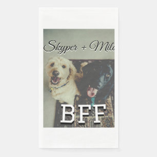Serviette En Papier Animaux de compagnie amis besties ajouter nom anim