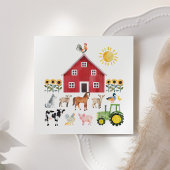 Serviette En Papier Animaux de ferme Anniversaire