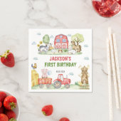 Serviette En Papier Animaux de ferme Barnyard fête d'anniversaire serv (En situation)