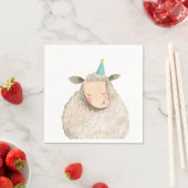 Serviette En Papier Animaux de ferme Mouton Anniversaire Barnyard Part (En situation)