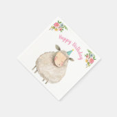 Serviette En Papier Animaux de ferme Mouton Fille Anniversaire Barnyar (Coin)