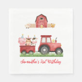 Serviette En Papier Animaux de ferme Red Boy Barnyard fête d'anniversa (Devant)