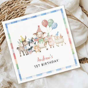 Serviette En Papier Animaux de ferme rouille Anniversaire de enfant