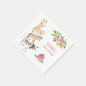 Serviette En Papier Animaux de ferme Zoo Fille Anniversaire Barnyard r (Coin)