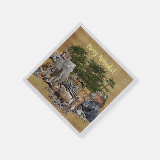 Serviette En Papier Animaux de fête Cocktail serviettes (Coin)