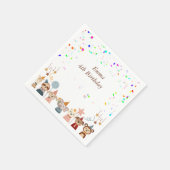 Serviette En Papier Animaux de fête personnalisable (Coin)