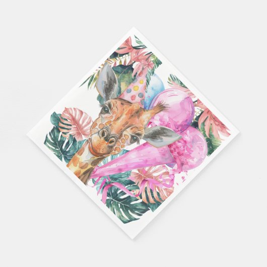 Serviette En Papier Animaux de fête Safari Jungle sauvage Un anniversa (Coin)