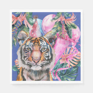 Serviette En Papier Animaux de fête Safari Jungle sauvage Un anniversa