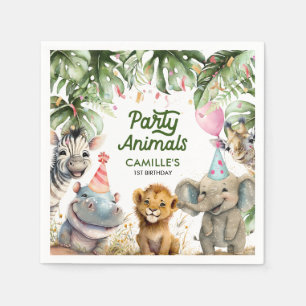 Serviette En Papier Animaux de fête Safari papier personnalisé