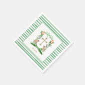 Serviette En Papier Animaux de forêt Crest Boy Baptism serviettes (Coin)