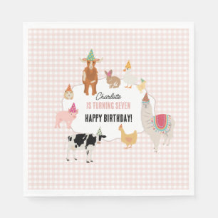 Serviette En Papier Animaux de la Fête de la Ferme Animaux de la Ferme