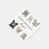 Serviette En Papier Animaux de la fête des bois (Coin)