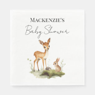 Serviette En Papier Animaux de la Forêt Baby Shower