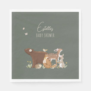 Serviette En Papier Animaux de la forêt Fête bébé amis de la forêt